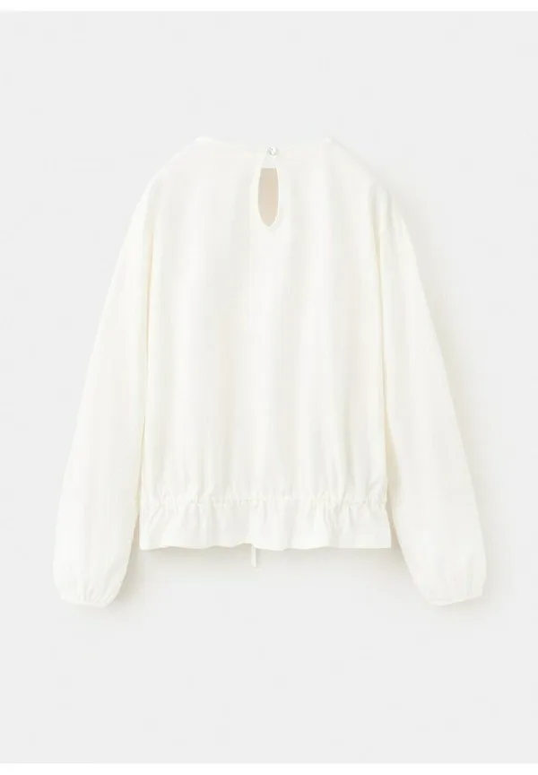 Детская блузка кремового цвета Mango Kids, Off-White — фото 2