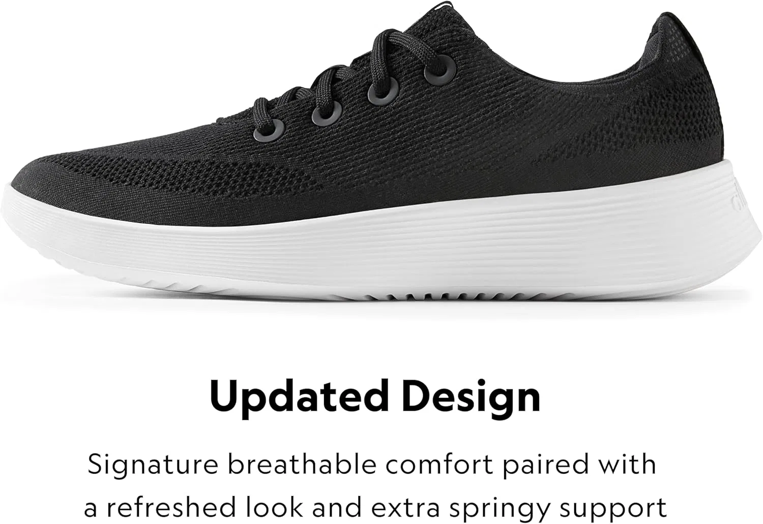 Мужские кроссовки Allbirds Tree Runner Go Everyday Trainers, Natural Black Blizzard Sole — фото 2