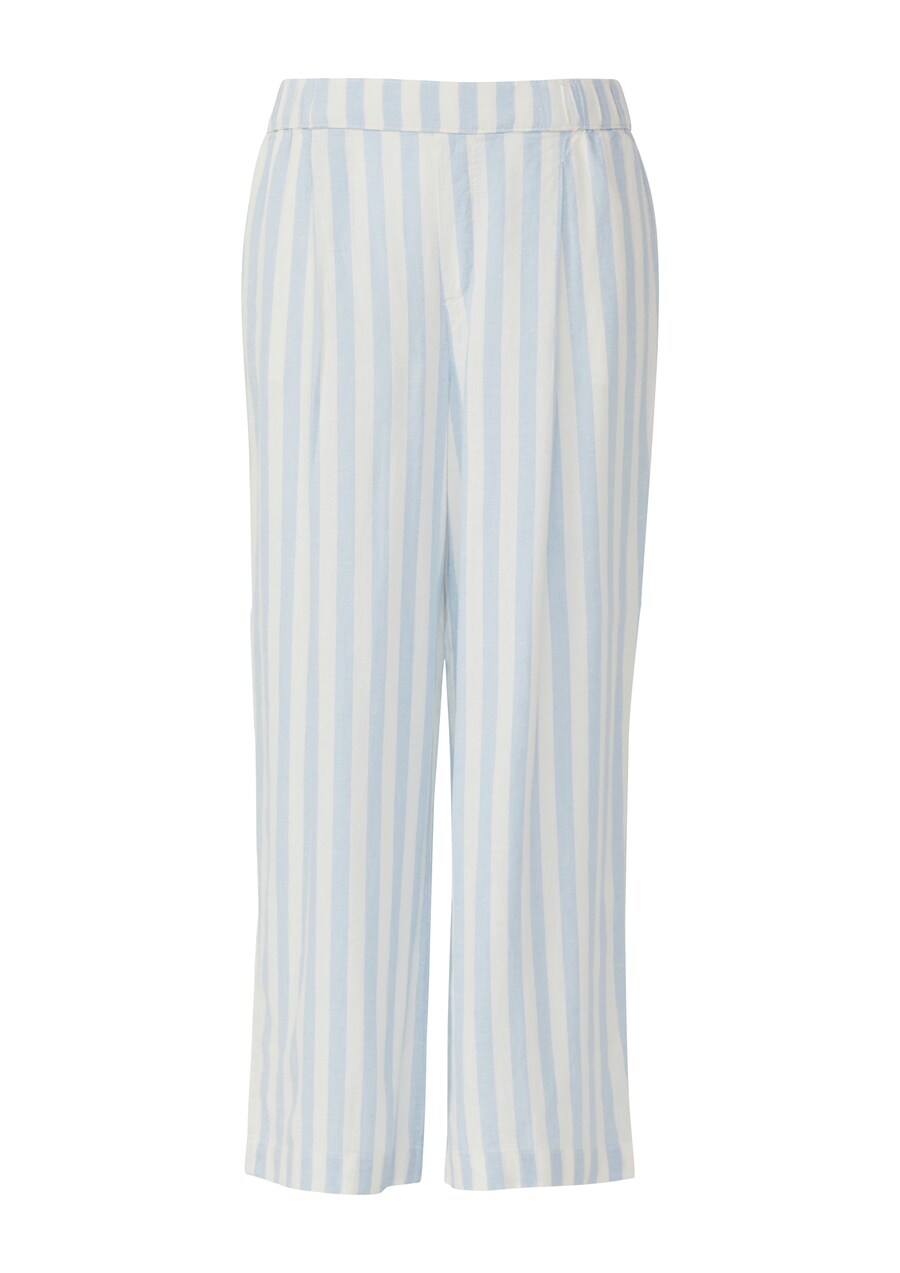 

Широкие брюки со складками спереди s.Oliver, Light blue/White