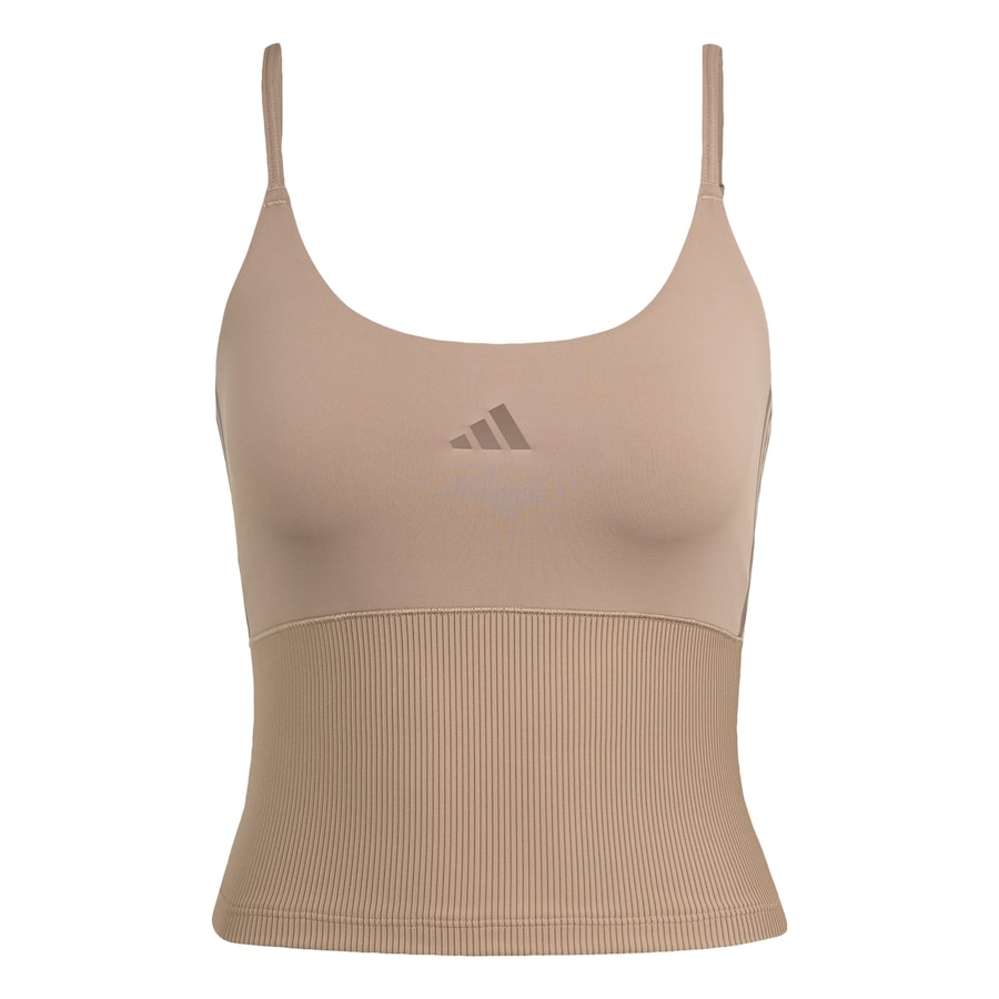 

Спортивный топ ADIDAS PERFORMANCE Hyperglam, коричневый/светло-коричневый