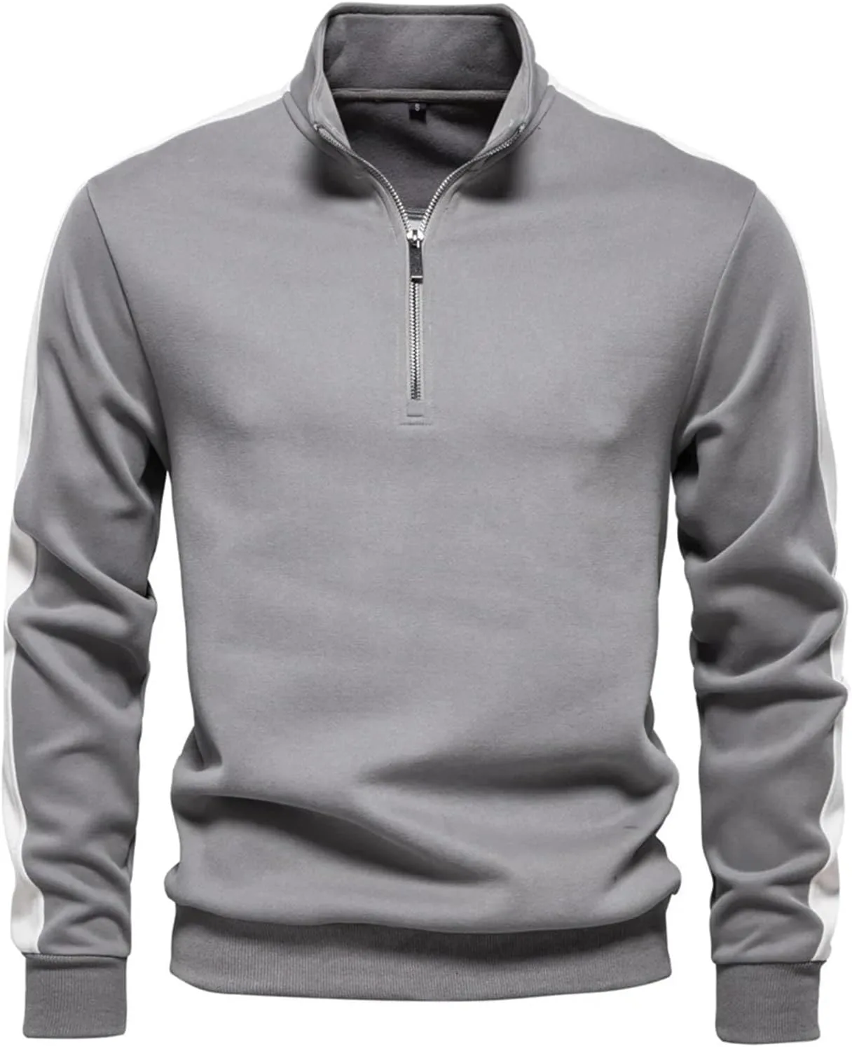 Спортивный свитер-пуловер Patchwork Quarter Zip из хлопковой смеси для мужчин — фото 3