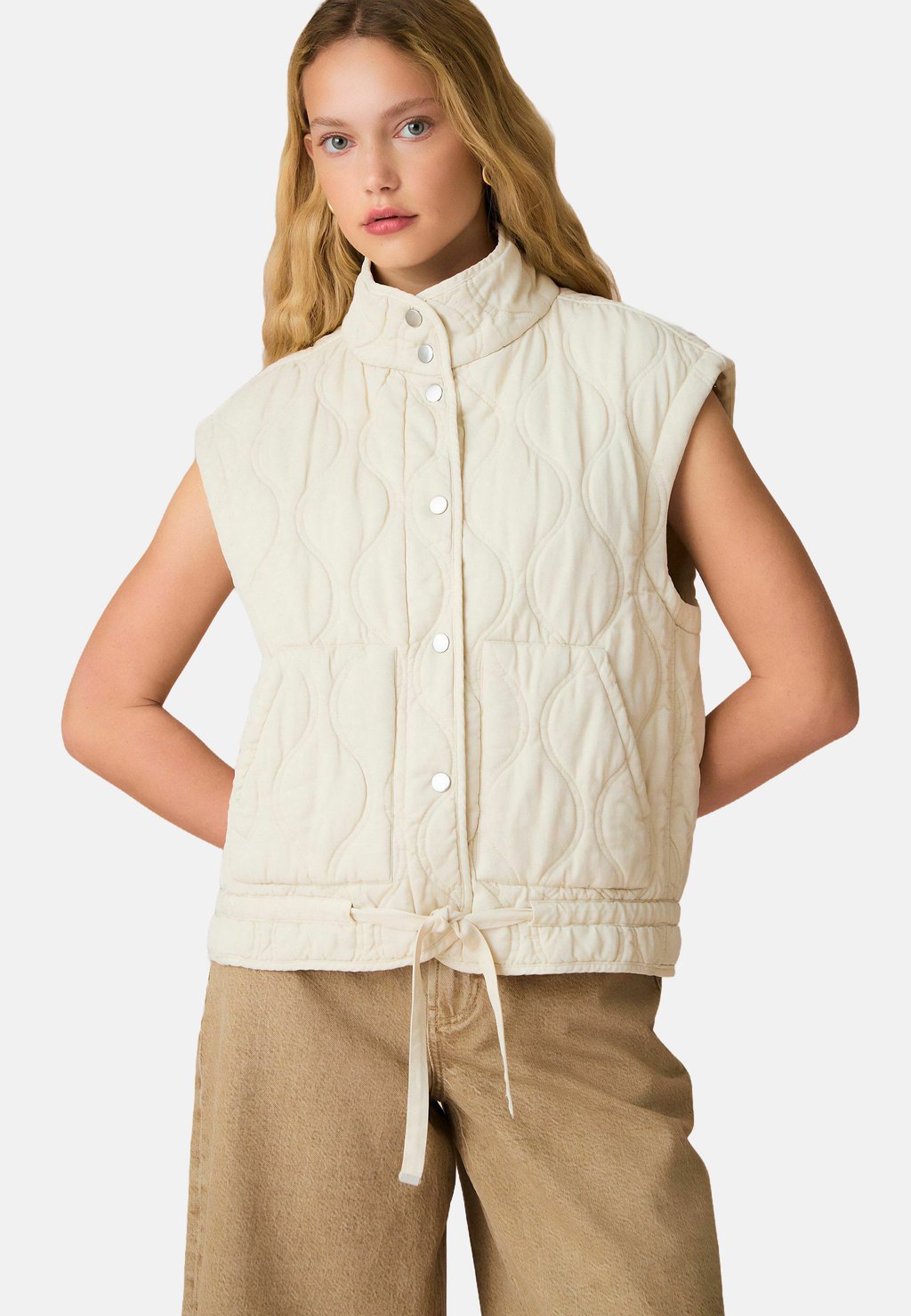 

Жилет REGULAR FIT - QUILTED Next, бежевый