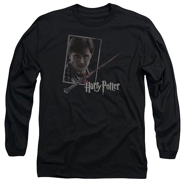 

Футболка с длинным рукавом Harry Potter с портретом и волшебной палочкой Licensed Character
