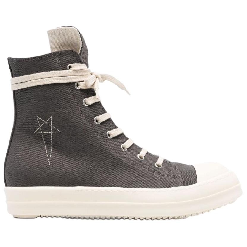 Rick Owens DRKSHDW Кроссовки high top canvas мужские gray — фото 3