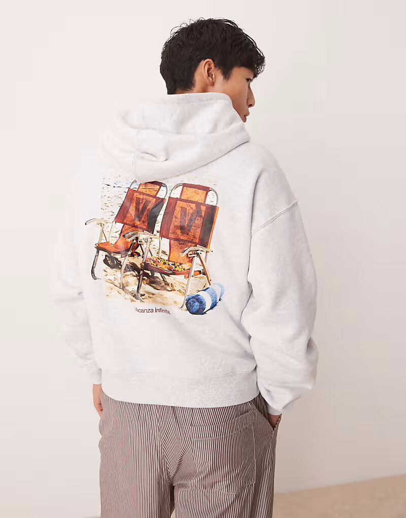 

Укороченная толстовка с капюшоном Cotton On на молнии серого цвета