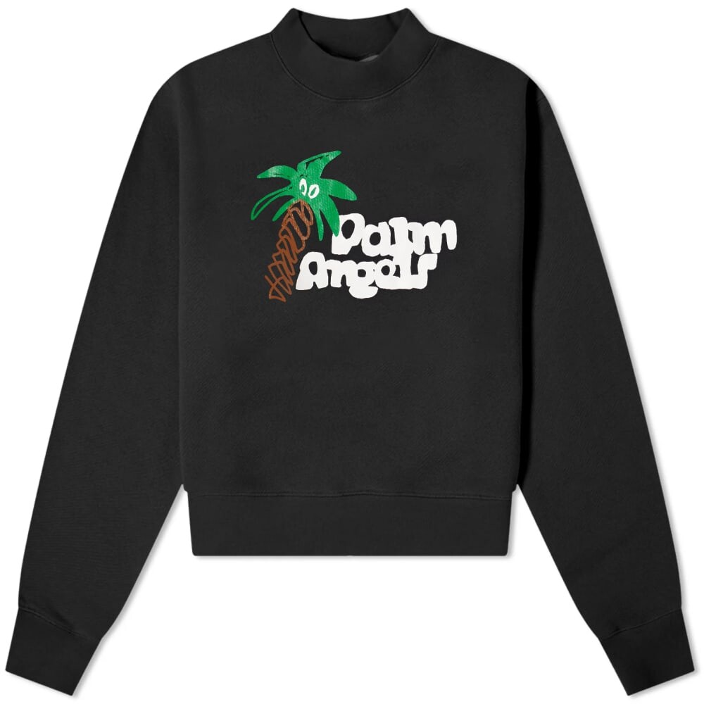 

Свитшот с круглым вырезом Palm Angels, черный