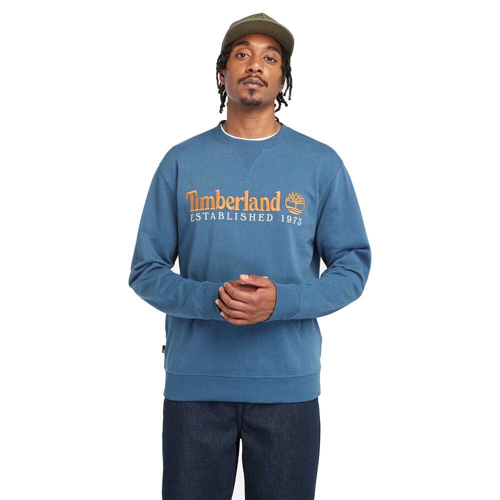 

Толстовка Timberland Established 1973 Embroidery Logo Crew Neck, синий