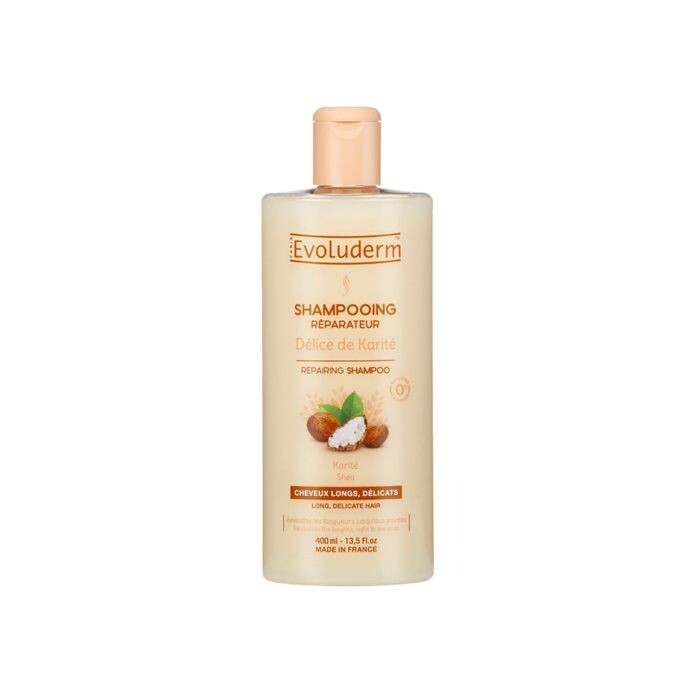 

Шампунь Champú Reparador Karité Evoluderm, 400 ml