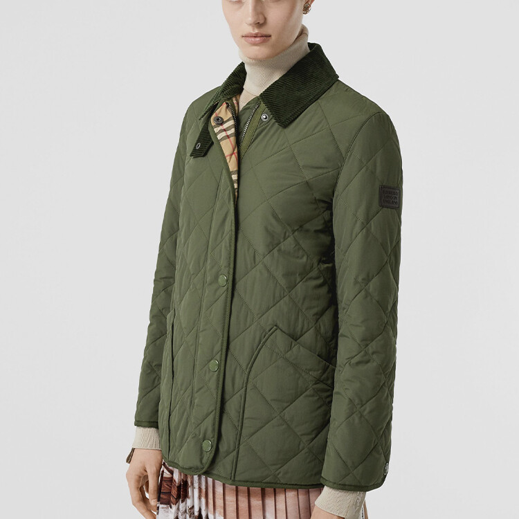 Куртка Burberry, женская, стеганая, Willow green — фото 2