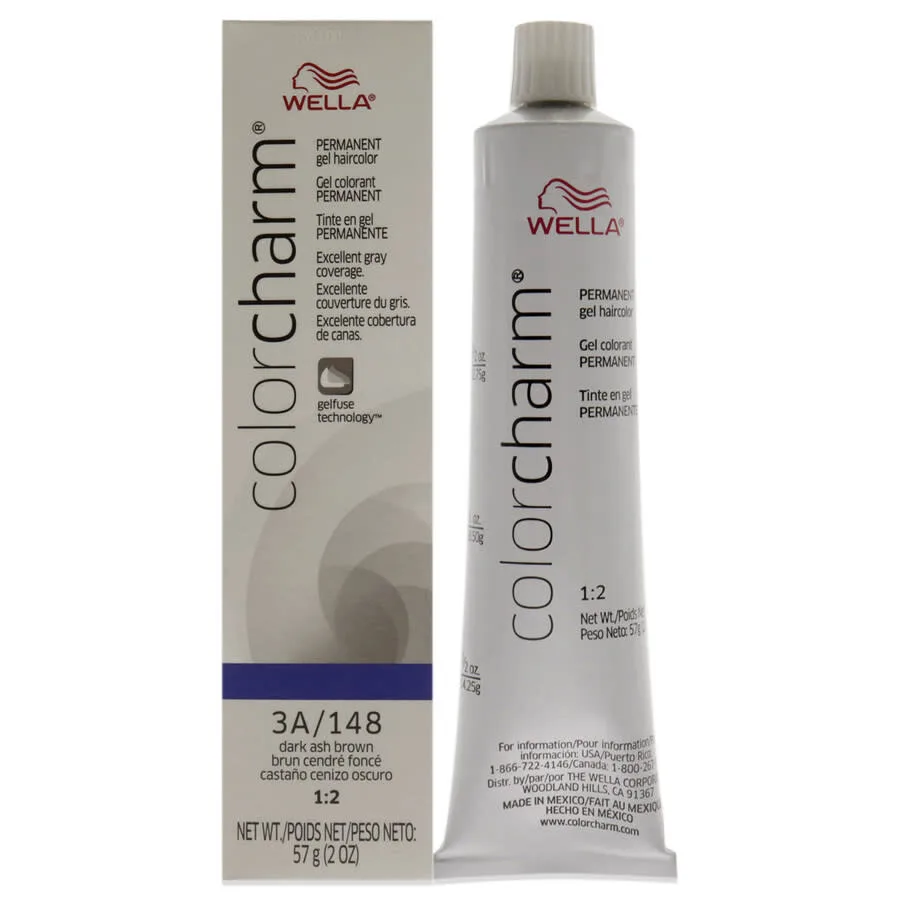 Стойкая краска для волос Wella Color Charm, 2 унции, 148 3a, темно-пепельно-коричневый цвет, уход за волосами, 070018028969