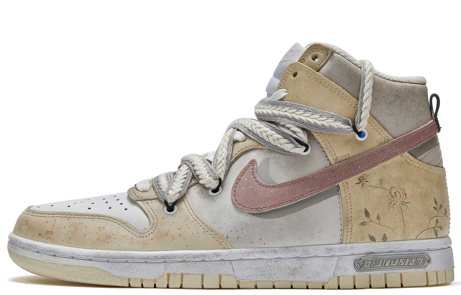 

Кроссовки Nike Dunk Skateboarding Shoes Men High-top Brown/pink, цвет Dirty coffee powder