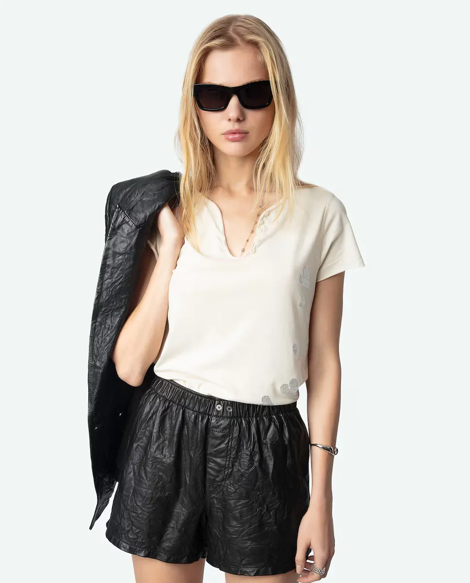 

Футболка женская тунисская с коротким рукавом и стразами Zadig & Voltaire, белый