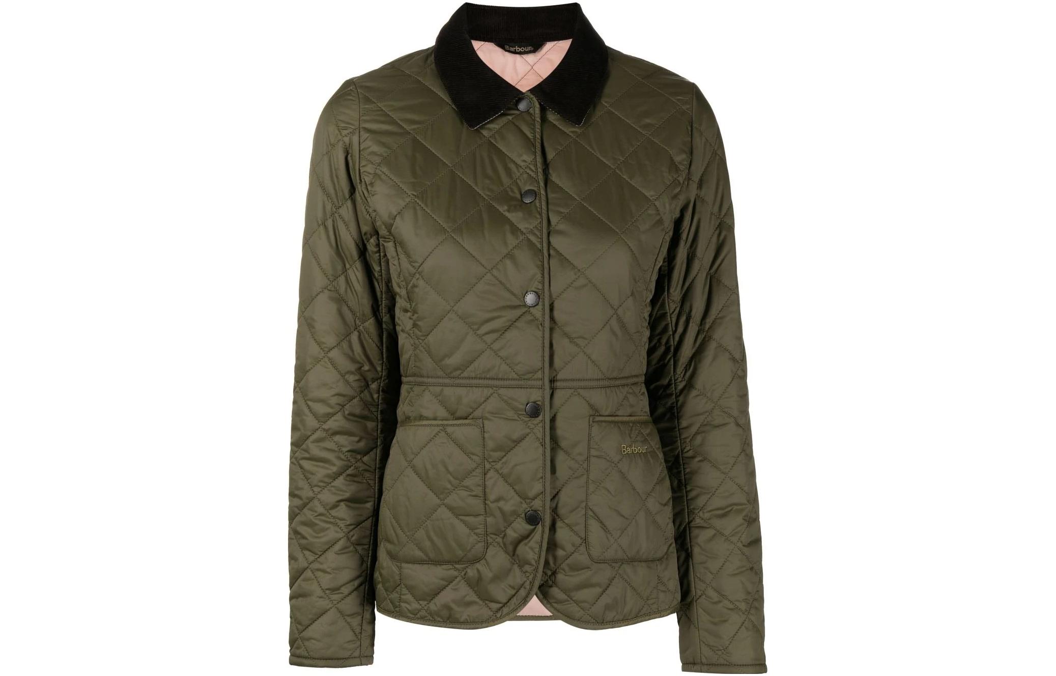 

BARBOUR Стеганая бомбер-куртка, Olive Green