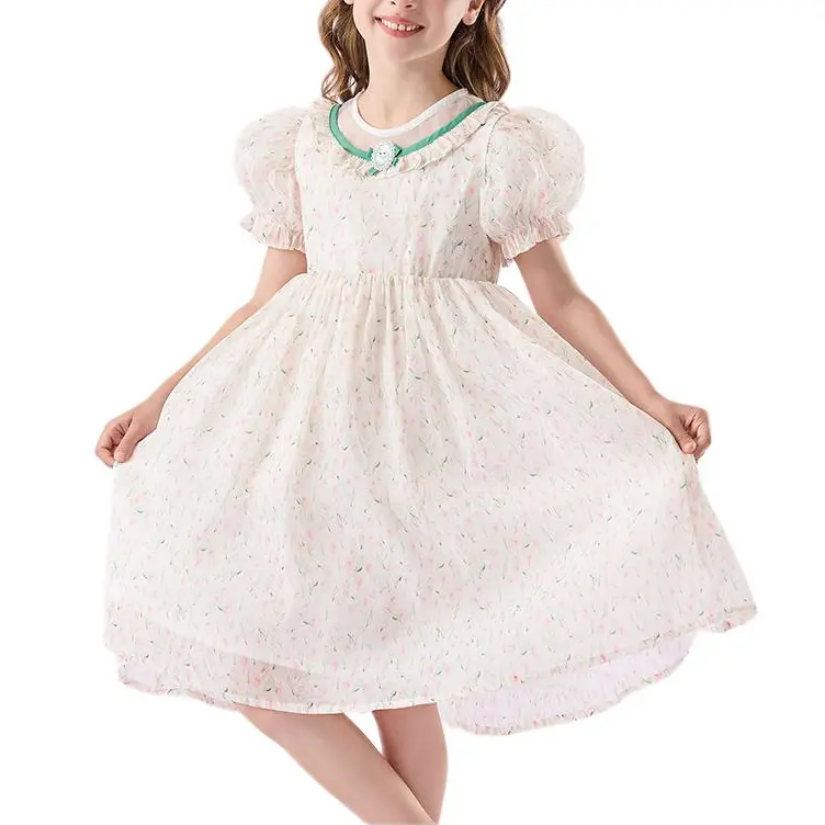 Детское платье beige floral для детей 3-7 лет Disney, бежевый — фото 3
