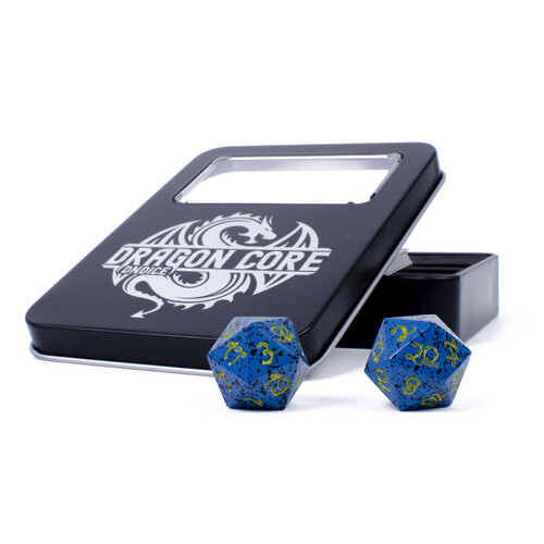 

Игровые кубики Dndice Dragon Core: Wyrming Black & Blue Dice Set DNDice