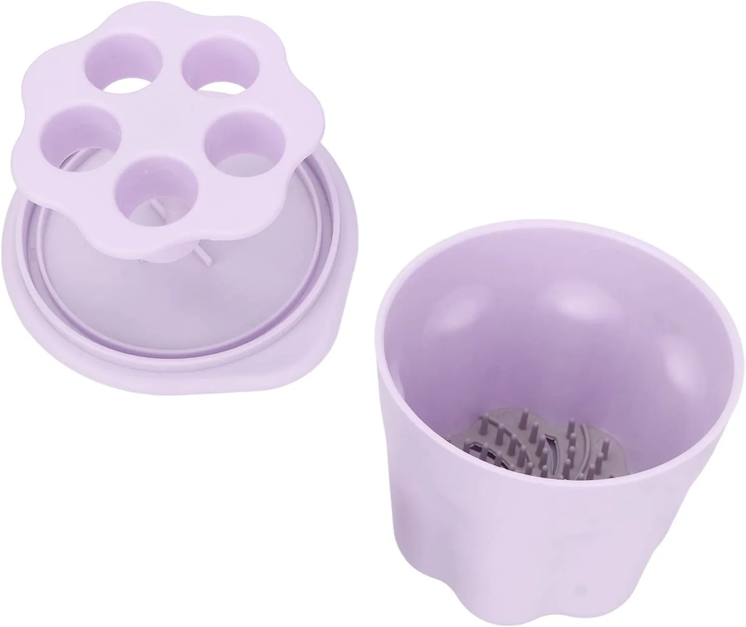 Средство для очистки кистей Silicone Brush Cleansing Bowl Topincn, фиолетовый — фото 2