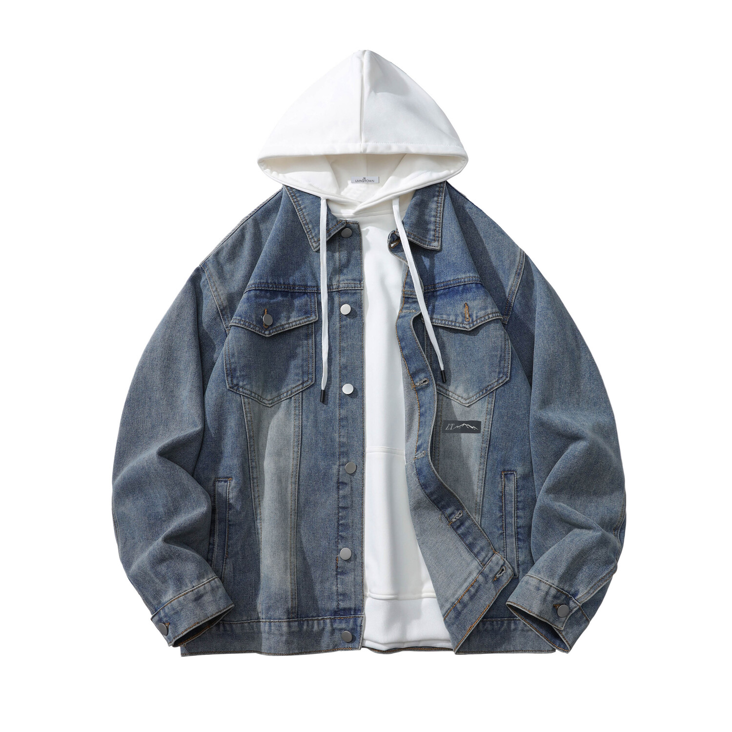 

LIVINGTOWN Джинсовая куртка унисекс, Blue Sweatshirt