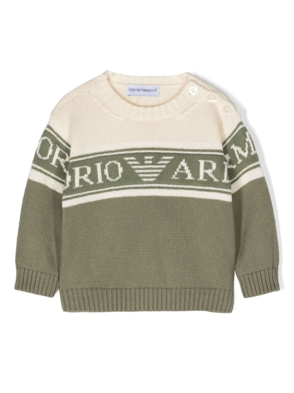 

Джемпер с логотипом Emporio Armani Kids, зеленый