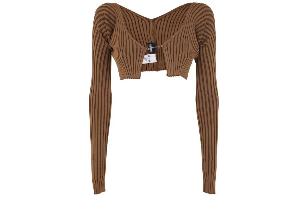 

Кардиган женский Jacquemus укороченный, коричневый