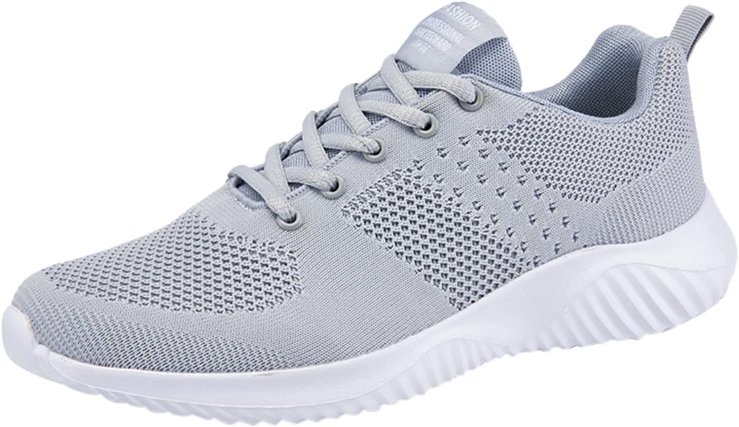 

Мужские кроссовки с сеткой, повседневные спортивные, с шнуровкой, дышащие, мягкие, кожаные Generic, серый