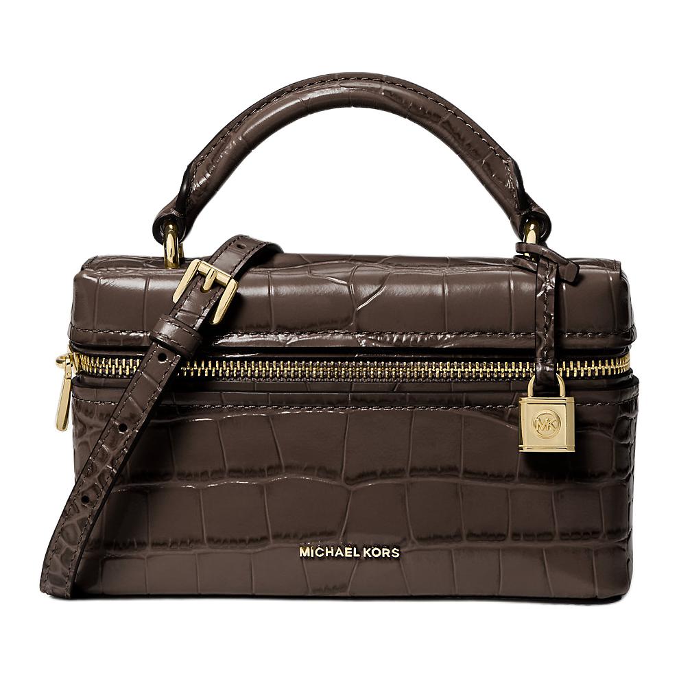 

MICHAEL KORS Миниатюрная женская сумка из коровьей кожи шоколадного цвета