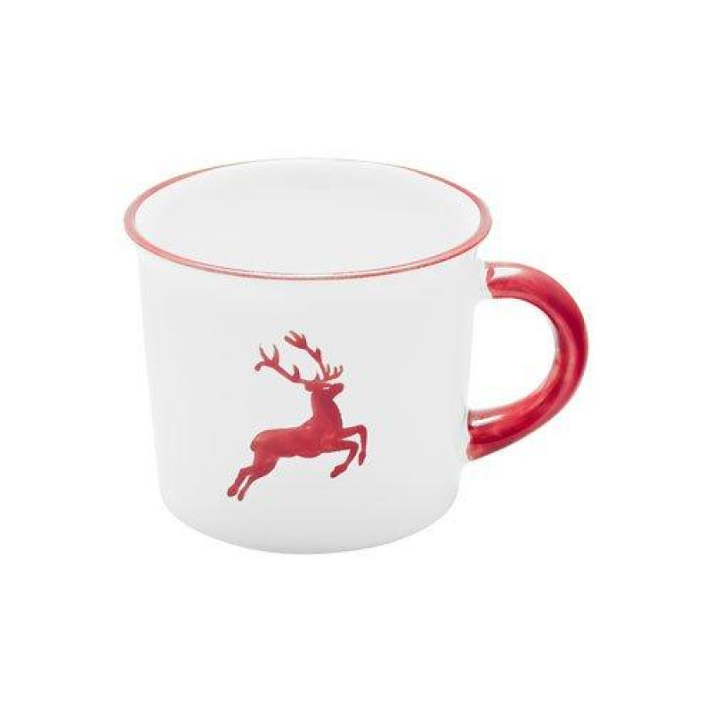 

Кружка для кофе Ruby Red Deer гладкая 0,24 л / высота: 7,8 см Gmundner Keramik, бело-красный