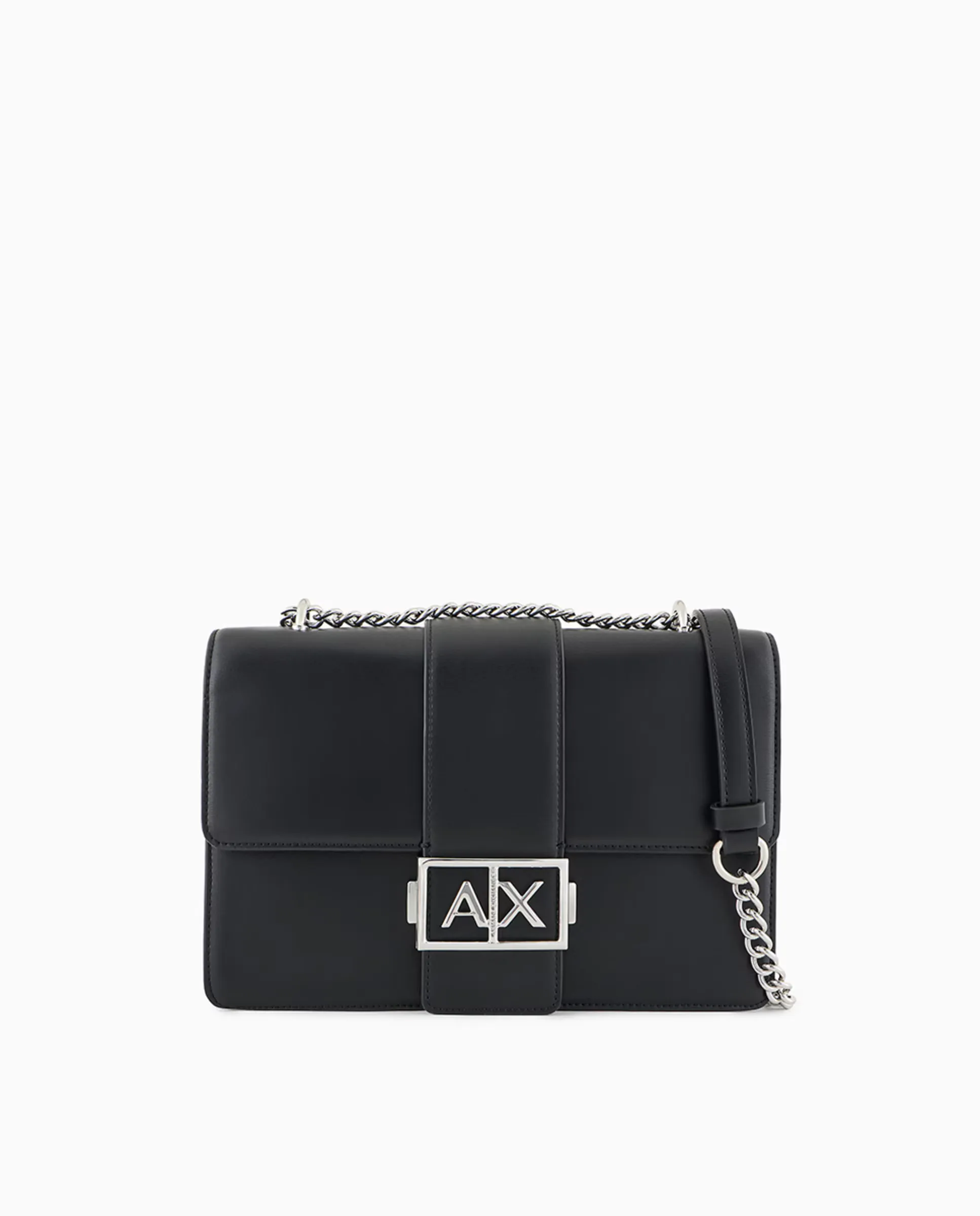 

Женская сумка-кроссбоди "Jodie" среднего размера с клапаном и цепочкой Armani Exchange, черный