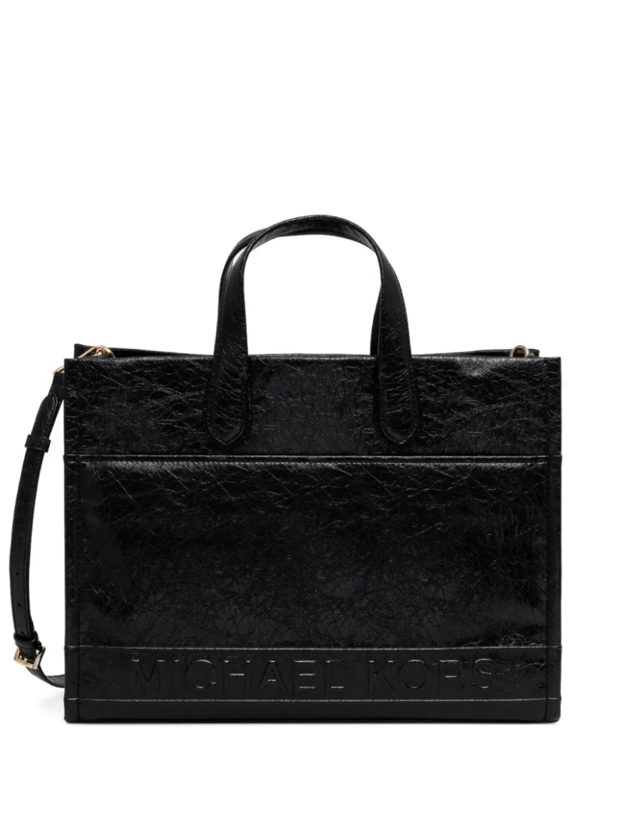 

Сумка-тоут из текстурированной кожи Michael Michael Kors, черный