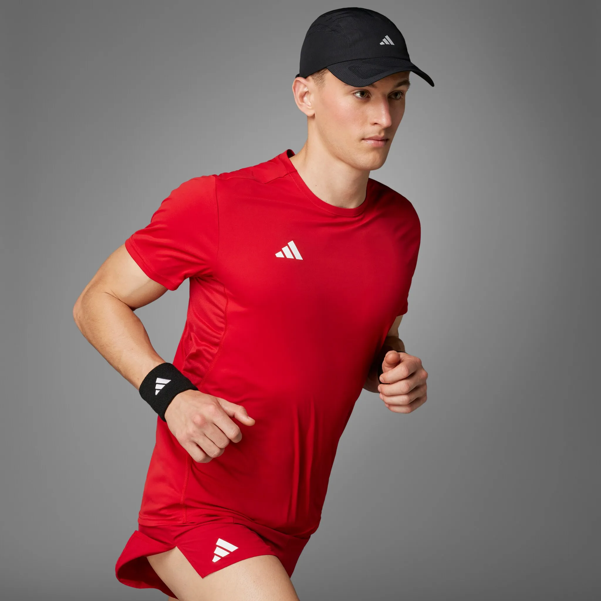 Футболка для бега adidas Performance "ADIZERO E TEE", цвет Team Power Red 2 — фото 3