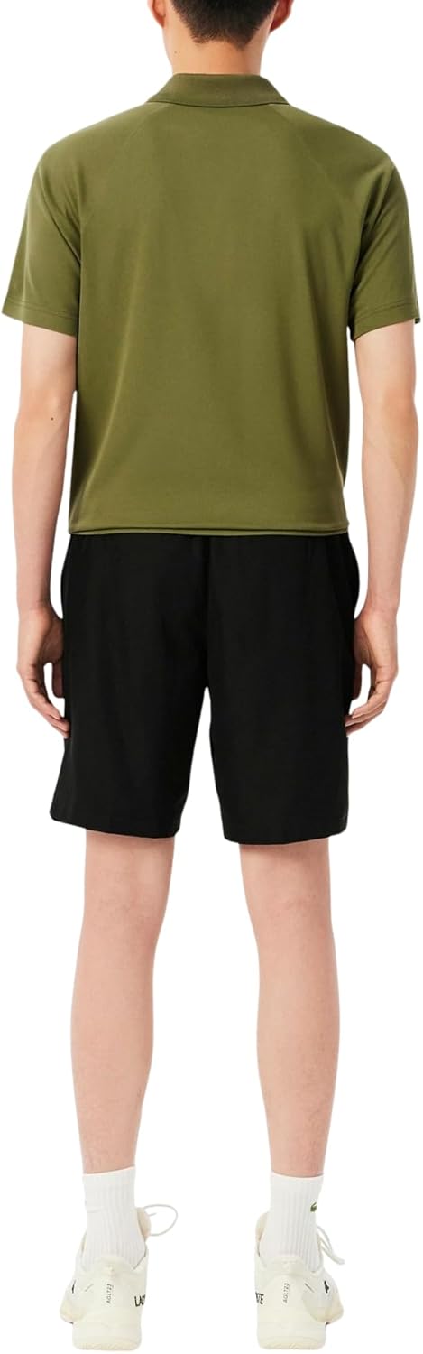 Мужские спортивные теннисные шорты Lacoste с подкладкой, Black — фото 3