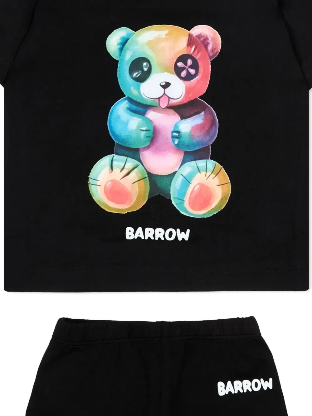 Комплект из топа и шорт с принтом Barrow Kids, черный — фото 3