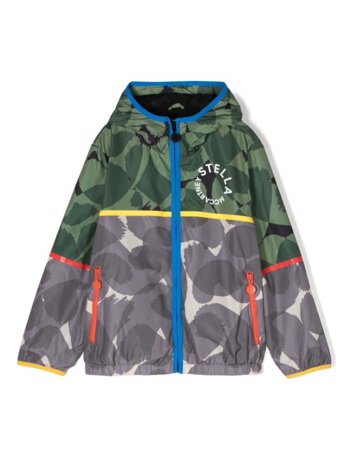 

Stella McCartney Kids куртка со вставками и логотипом, зеленый