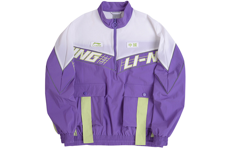 

LiNing Спортивная куртка мужская бело-фиолетовая, White Purple & Color