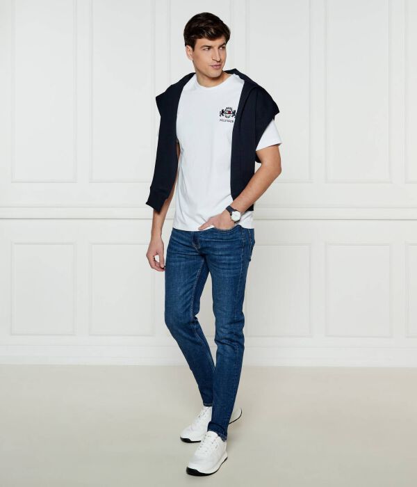 Футболка мужская Tommy Hilfiger с вышивкой, белый — фото 2