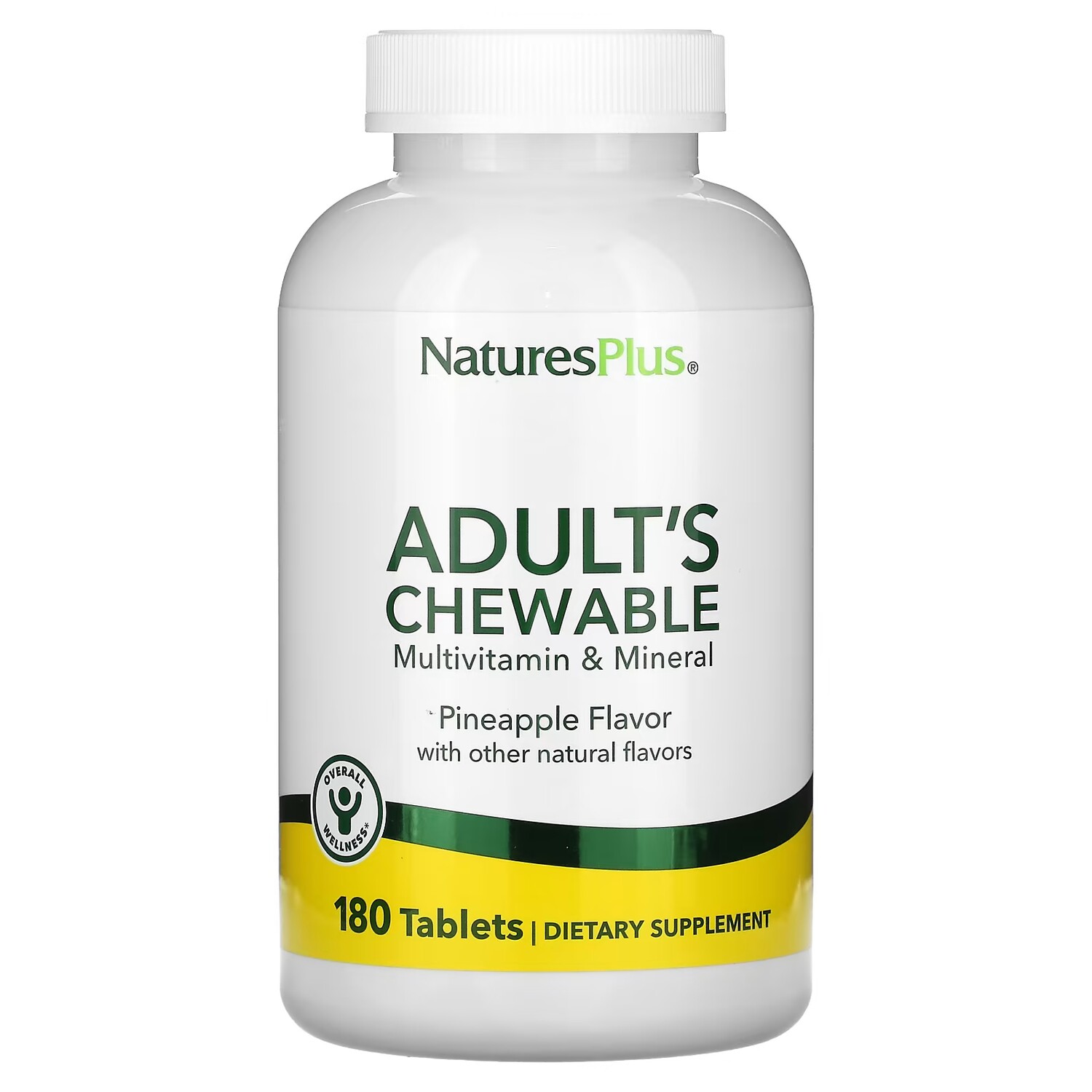 

Мультивитамины NaturesPlus для взрослых со вкусом ананаса, 180 таблеток