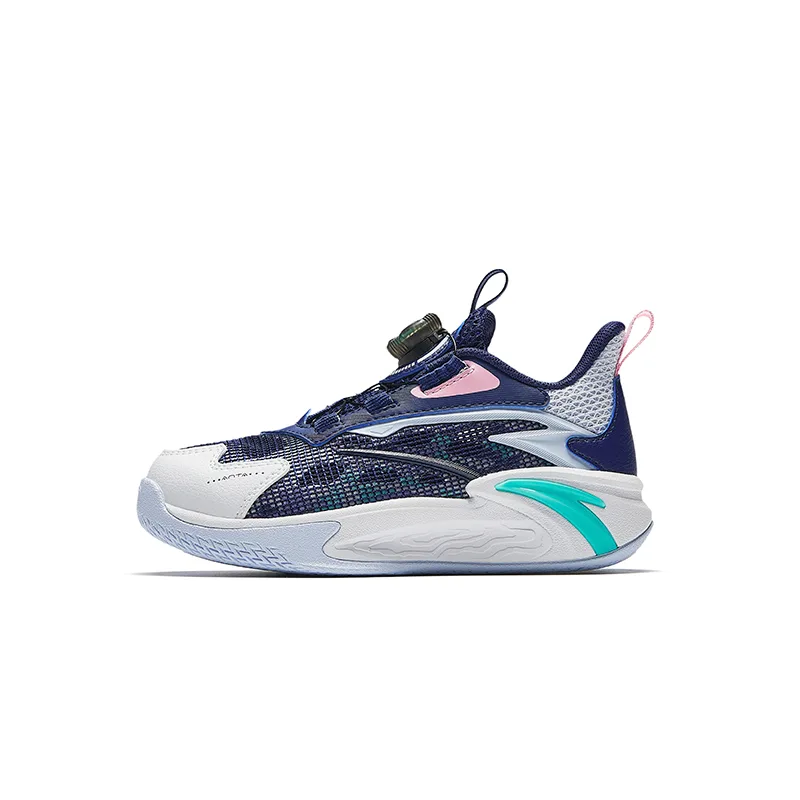 Детские баскетбольные кроссовки Polished 1.0 Pre school Antakids, Signal Blue/Anta White/Light Blue/Rose Pink