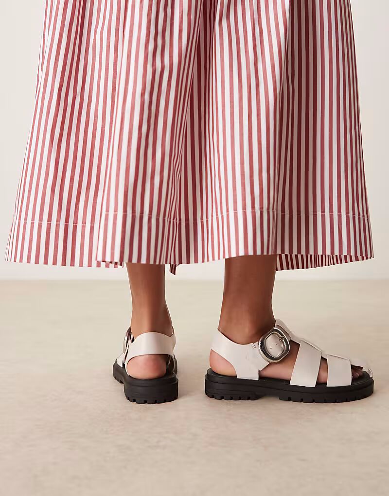 Массивные рыболовные кроссовки Monarch от ASOS DESIGN в кремово-белом цвете — фото 3