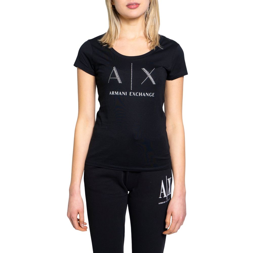 

Хлопковые топы и женские футболки Armani Exchange, черный