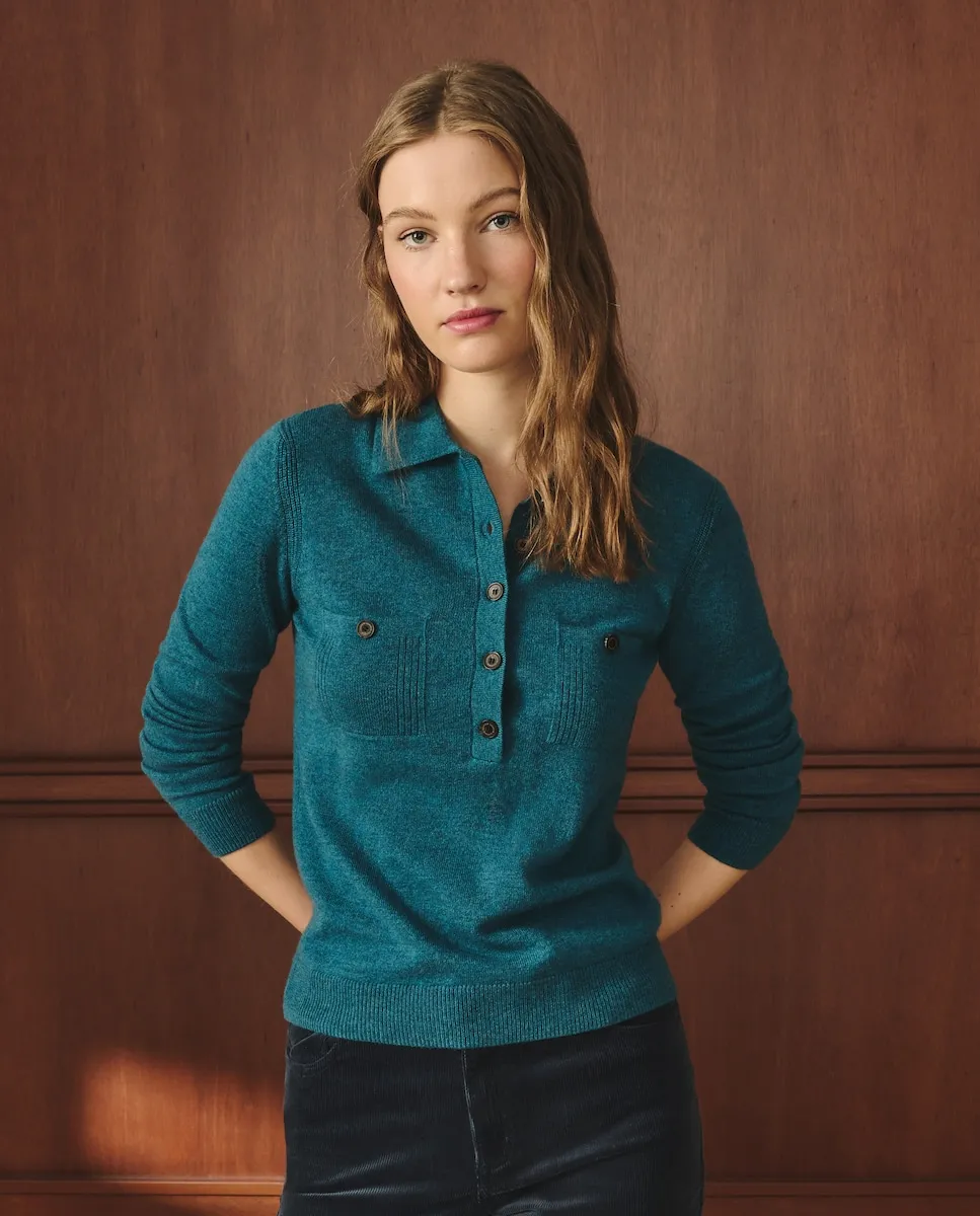 

Женская однотонная рубашка-поло с длинным рукавом Lloyd's, зеленый