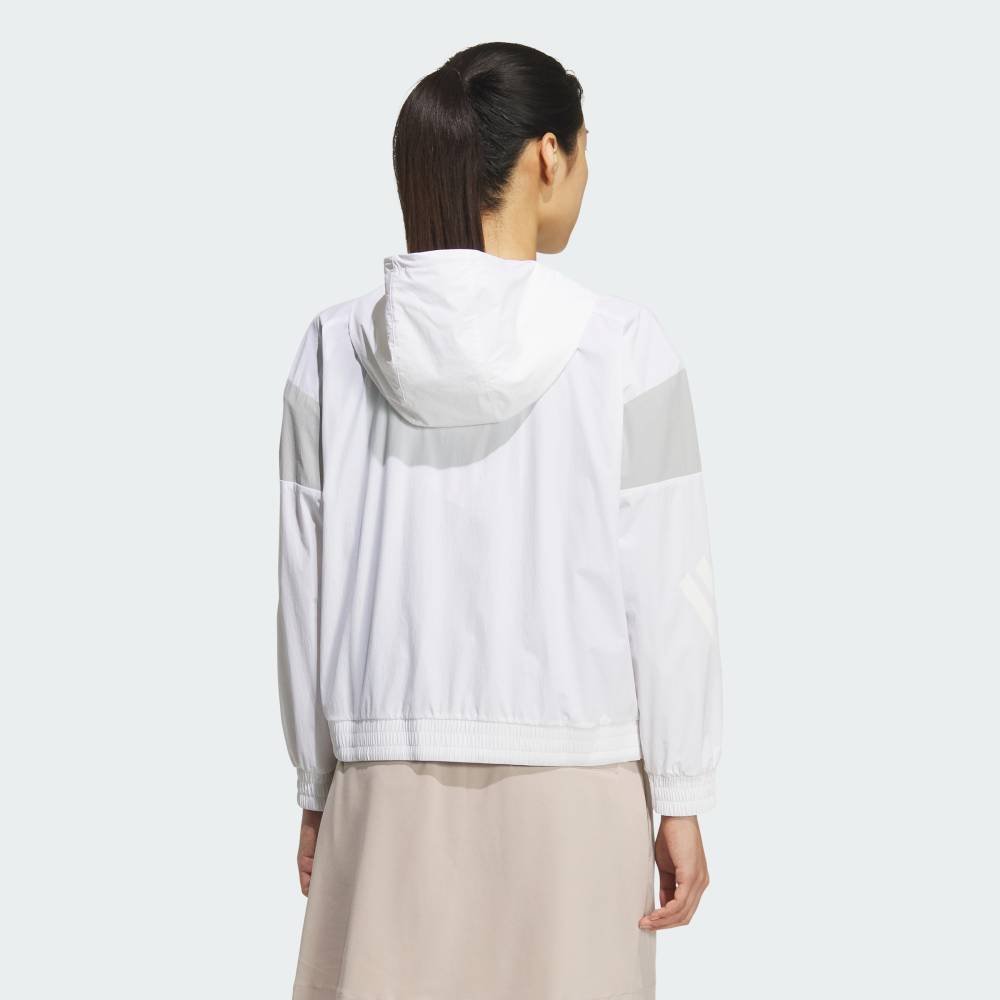 Толстовка с застежкой-молнией на четверть длины и длинными рукавами Adidas, white — фото 2
