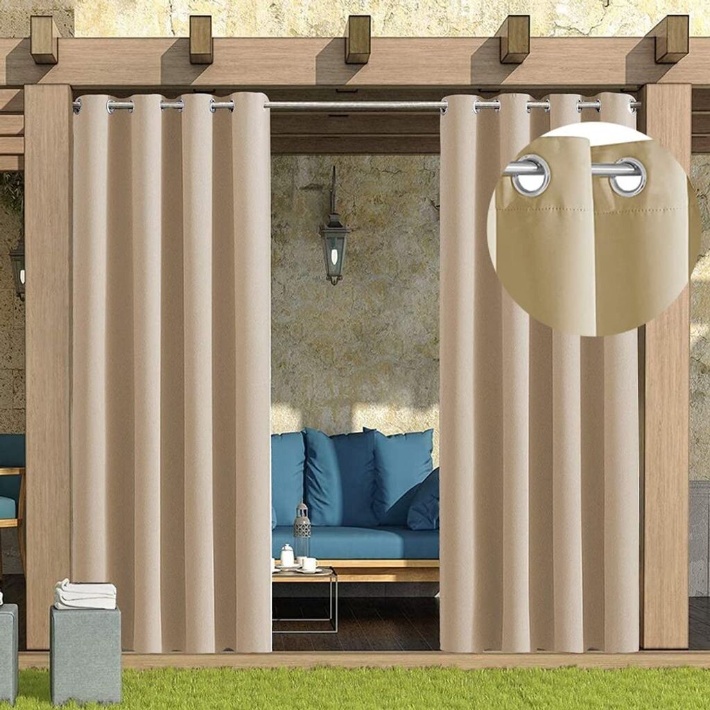 

Пакет из 8 уличных штор, уличные шторы, 132 x 275 см (Ш x В), непрозрачные, ветрозащитные, водоотталкивающие, защита конфиденциальности, защита от ультрафиолета (52 x 108 дюймов, красные) Topchances, желтый