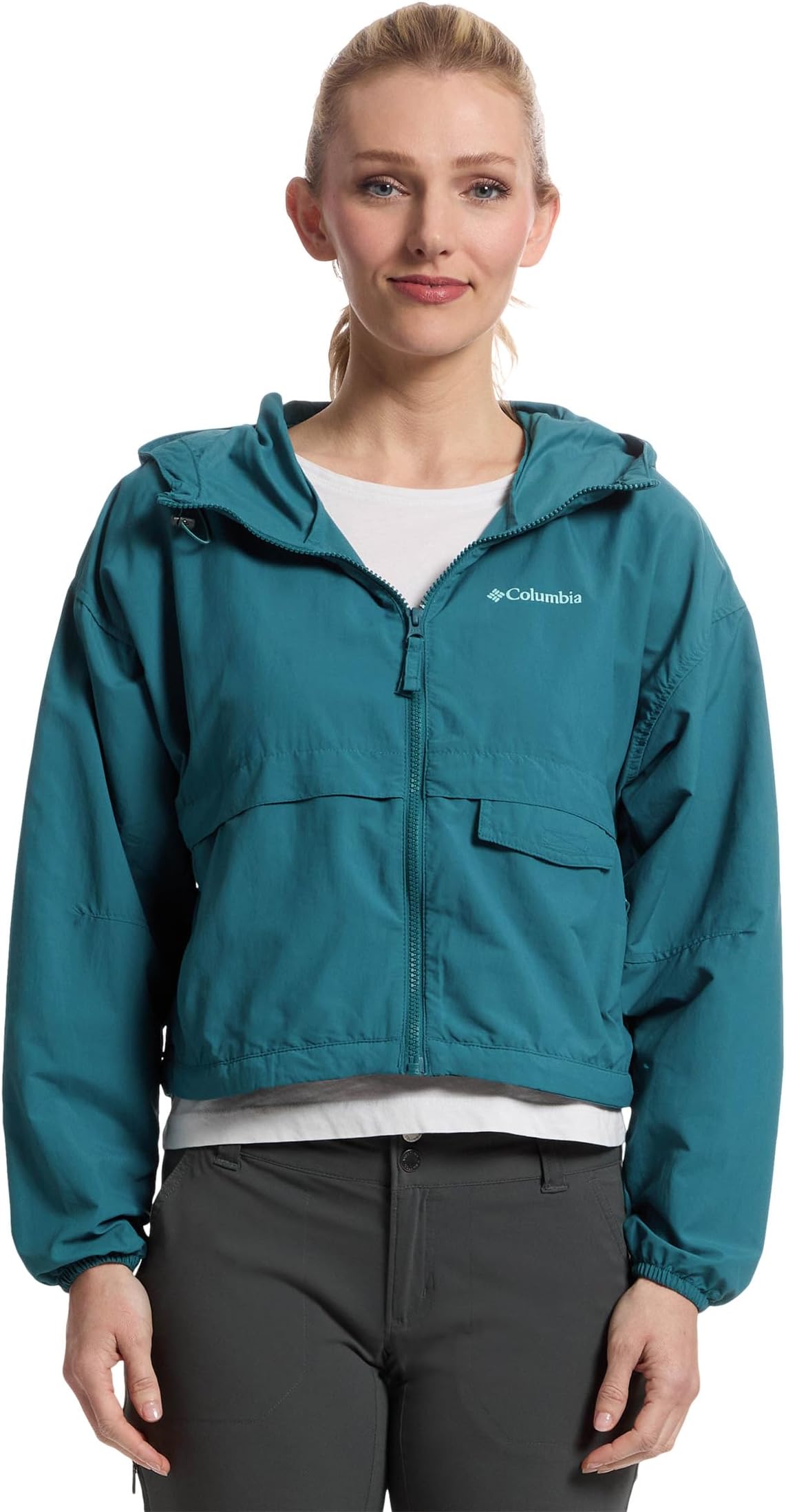 

Ветровка Columbia Spire Valley Cropped Windbreaker, цвет River Blue