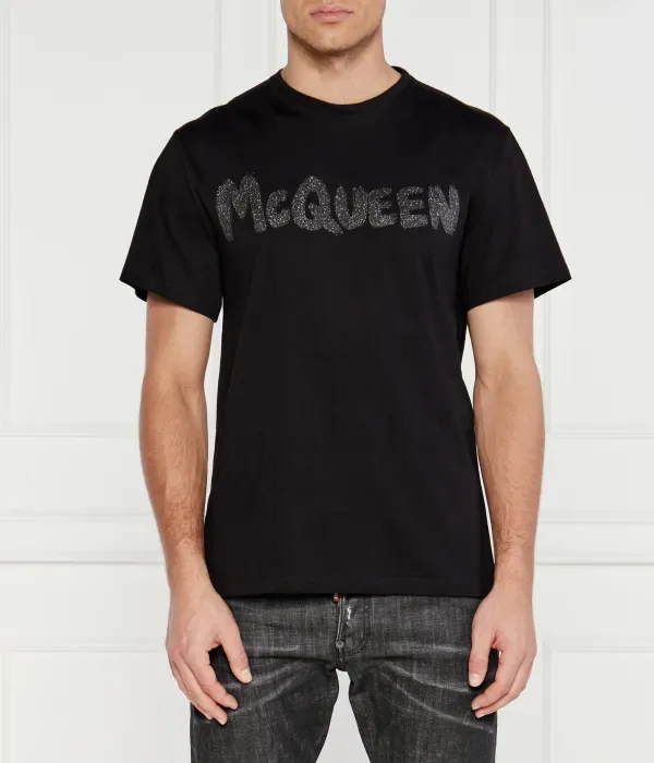 Футболка regular fit Alexander Mcqueen, черный