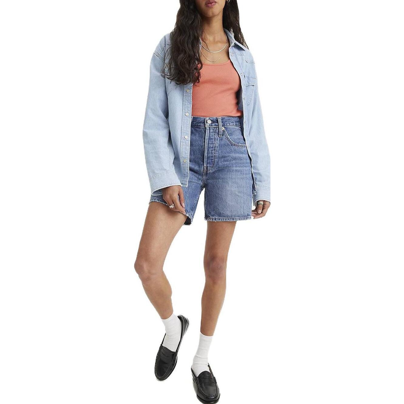 Джинсовые шорты женские синие Levi’S — фото 2