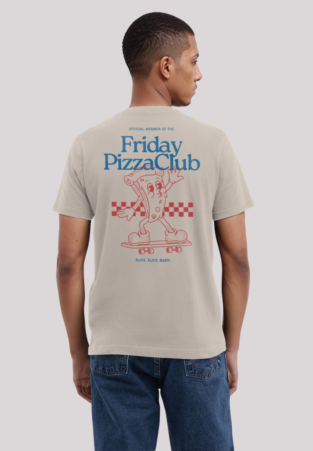 

Футболка с принтом FRIDAY PIZZA CLUB F4NT4STIC, песочный