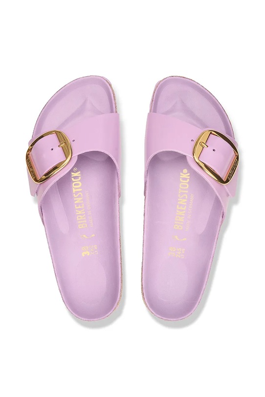 Кожаные шлепанцы Madrid с широкой пряжкой Birkenstock, фиолетовый — фото 4