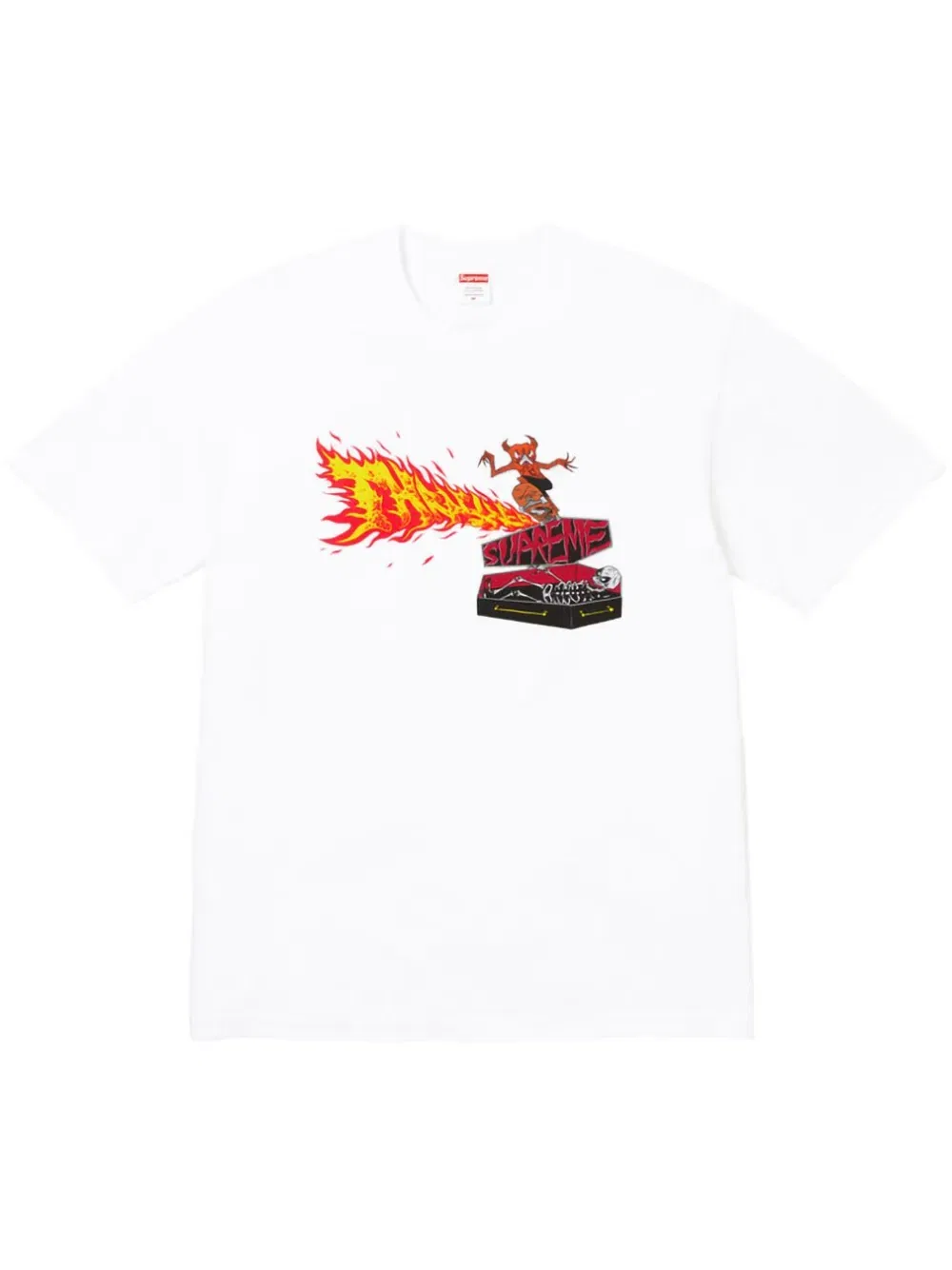 Футболка с изображением задней части хвоста пересмешника, белая Supreme