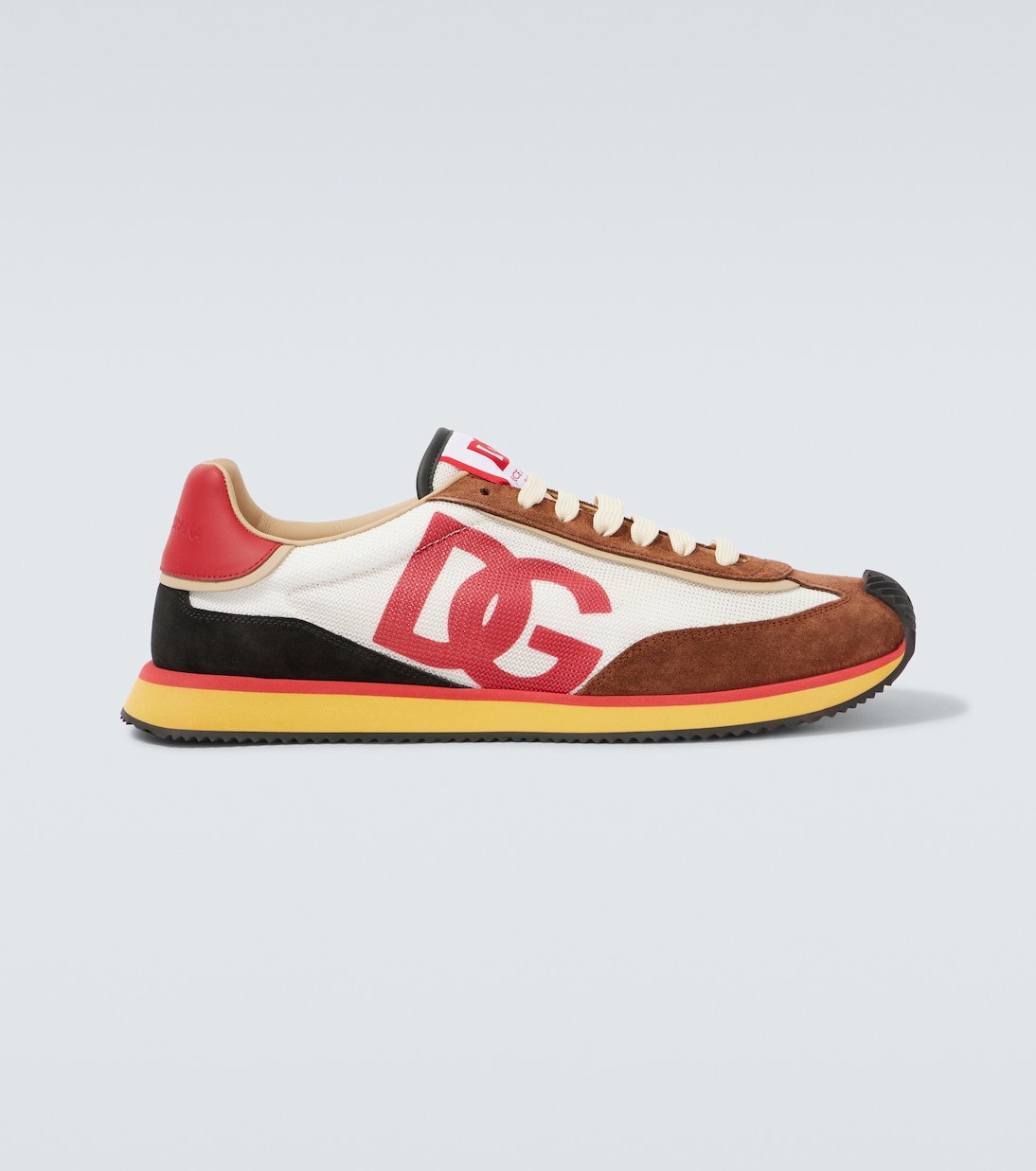 

Кроссовки DG Runner с отделкой из замши Dolce&Gabbana, White/Brown