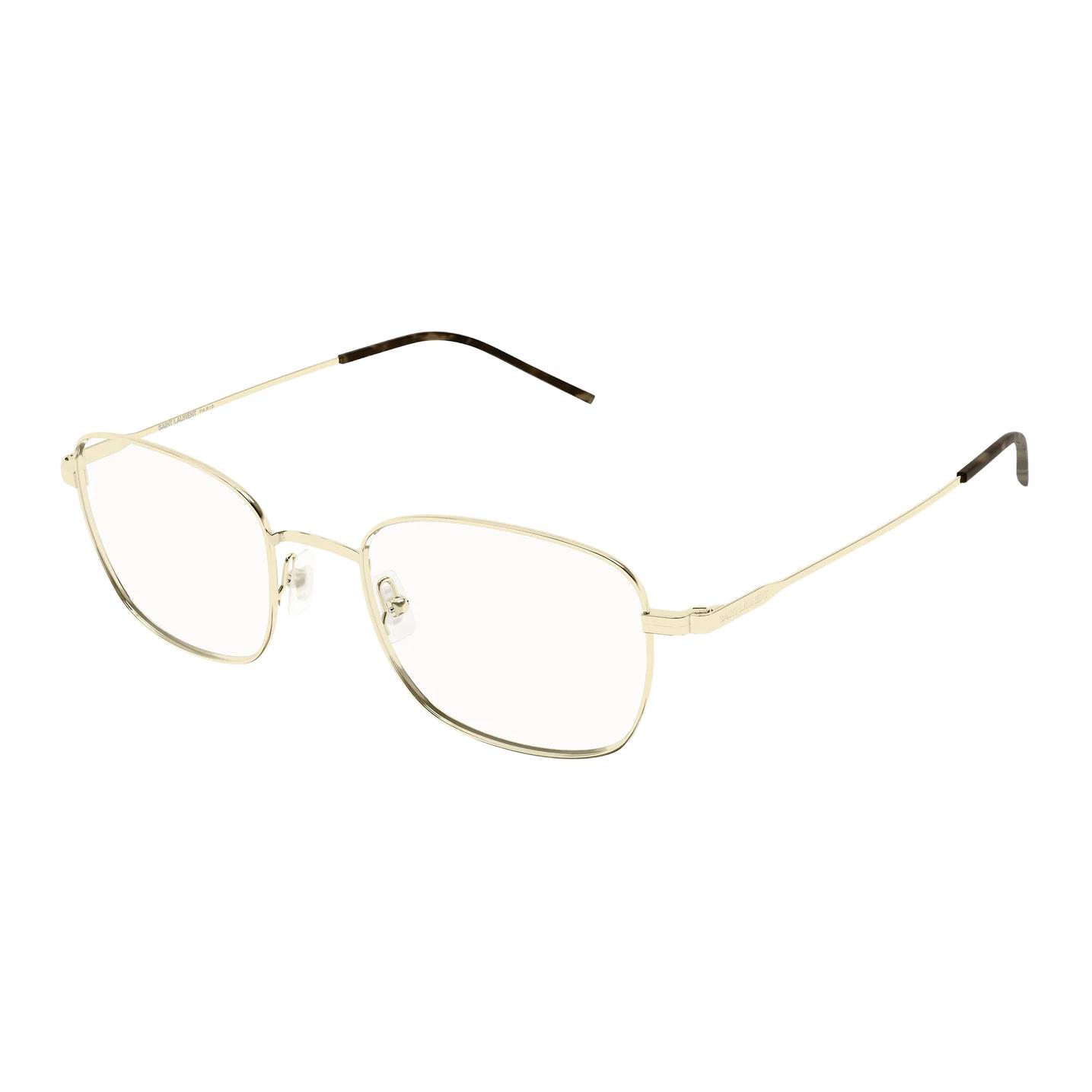 

SAINT LAURENT Металлические овальные очки для зрения унисекс Light Gold