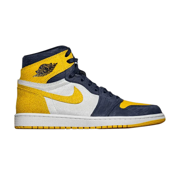 

Кроссовки Air Jordan Air Jordan 1 Retro High OG 'Michigan Wolverines' PE, желтый